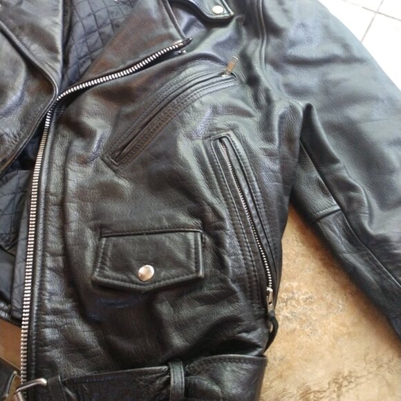 Leather moto jacket - Picture 2 of 6